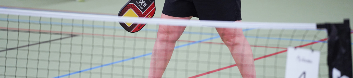 Pickleball Net En Speler